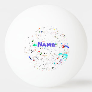 アブストラクトアート ペイントスプラッシュ オーダーメイド 卓球ボール