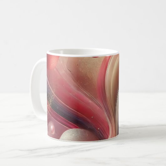 アブストラクトアート 陶器マグカップ コーヒーマグカップ (正面左)