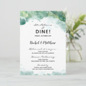 アブストラクトグリーン水彩リハーサルディナー 招待状 (スタンド正面)
