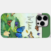 アブストラクトバタフライ フィールド パーソナライズデザイン Case-Mate iPhoneケース (裏面 (横))