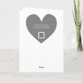 アブストラクトパターンのバレンタインカード（紫色のハート） カード (裏面)