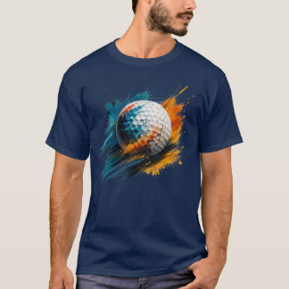 アブストラクトペイントスプラッシュゴルフ Tシャツ