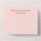 アブストラクトローズとポピー オールインワン招待状 (裏面)