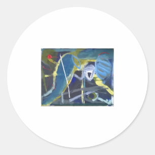 アブストラクト絵を描のジェフ・ハンカマーアルチュンハウスヨガ ラウンドシール