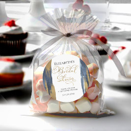 アブストラクト金海軍ブルーブライダルシャワー ラウンドシール