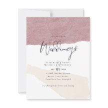 アブストラクト アース トーン ウェディング インビテ  低コスト 予算