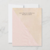 アブストラクト アース トーン ウェディング インビテ  低コスト 予算 招待状 (裏面)