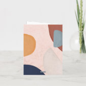 アブストラクト・ウォーターカラー・ペイント・シェイプ ボホ・フォト シーズンカード (裏面)