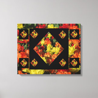 アブストラクト カーネーション キャンバスプリント (50.8 x 40.64 cm)