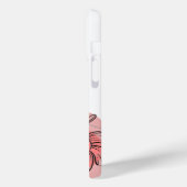 「アブストラクト コーラル フローラル」iPhone 15 Pro カバー (裏面 / 左)