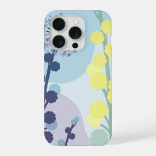 アブストラクト ゴールデンワトル モダン アカシア イラストレーション iPhone 15 PROケース