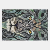 アブストラクト シャビー シック キング ライオン ラッピングペーパーシート (正面2)