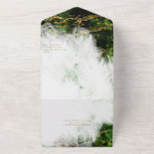 アブストラクト スタニング エメラルド クリスタル アゲート オールインワン招待状 (外側)