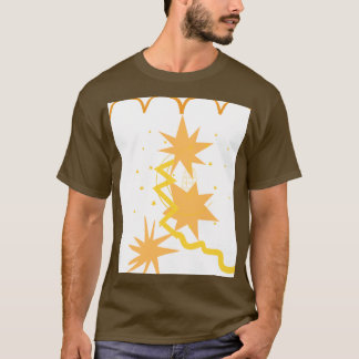 アブストラクト スターバースト グラフィック アート Tシャツ
