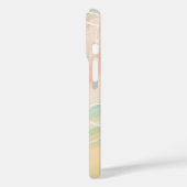 'アブストラクト ソフト パステル 水彩画' iPhone 16 カバー (裏面 / 左)