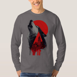 アブストラクト・トラッシュポルカ・ホーミングウルフ・ロングスリーブ Tシャツ