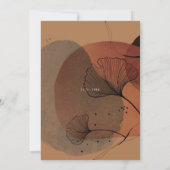 アブストラクト ネイチャー フローラル 招待状 (裏面)