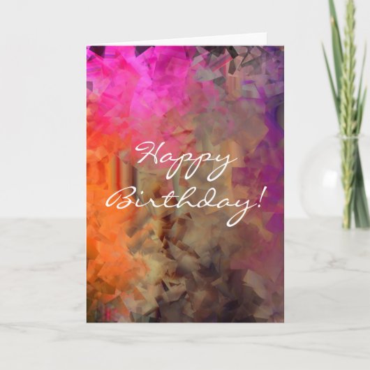 アブストラクト バースデー カード (正面)