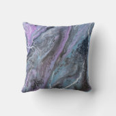 アブストラクト パープル & ティール フロー クッション (裏面)