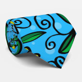 アブストラクト フラワーネックタイ ネクタイ (ロール)