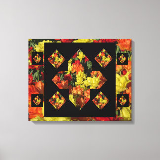 アブストラクト プラス サイン カーネーション キャンバス アート (50.8 x 40.64 cm