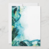 アブストラクト ペイン スプラッシュ ゴールド スウィート16 招待状 (裏面)