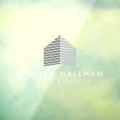 アブストラクト ホーム ロゴ グレー/ホワイト ウィンドウサイン (シート3)