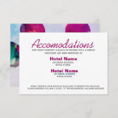 アブストラクト ボーホー ピンク ウォーターカラー アコモデーションカード エンクロージャーカード (正面/裏面)