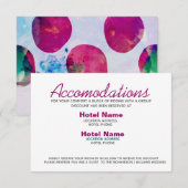 アブストラクト ボーホ ピンク ウォーターカラー アコモデーション カード (正面/裏面)