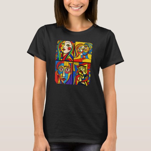 アブストラクト ポップアート Tシャツ (正面)