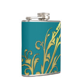 アブストラクト ラグジュアリー フェイク ゴールド フラワー フラスク (右)