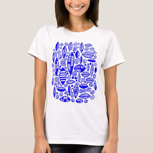 アブストラクト 100813 - ブルー Tシャツ (正面)