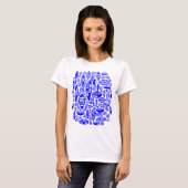 アブストラクト 100813 - ブルー Tシャツ (正面フル)