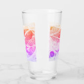 アブストラクモダンションブラックとピンクの惑星宇宙 タンブラーグラス (左)