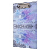 アブストラクモダンションブラックとブルー クリップボード (左)