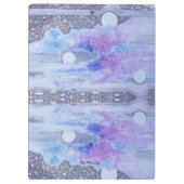 アブストラクモダンションブラックとブルー クリップボード (裏面)