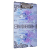 アブストラクモダンションブラックとブルー クリップボード (右)