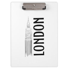 アブストラクモダンションブラックアンドホワイトロンドンシティ クリップボード