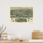 アブセコンNJパノラママップ – 1924 ポスター (キッチン)