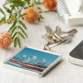 アブダビのモスクの絵画 キーホルダー (側面)