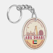 アブダビアラブ統一されたエミレーツシティスカイラインエンブレム キーホルダー (正面左)