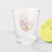 アブダビアラブ統一されたエミレーツシティスカイラインエンブレム ショットグラス (裏面)