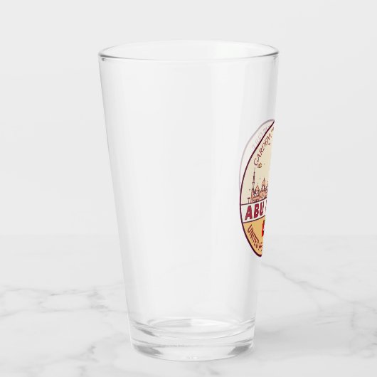 アブダビアラブ統一されたエミレーツシティスカイラインエンブレム タンブラーグラス (右)