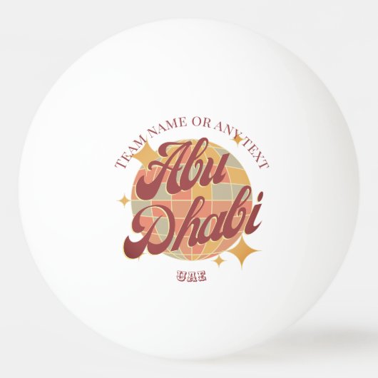 アブダビシティUAE卓球部 卓球ボール (正面)