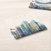 アブダビ、アラブ首長国連邦|都市スカイライン スクエアペーパーコースター (アングル)