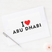 アブダビ UAE アラブ首長国連邦 愛の街 心臓 長方形シール (封筒)