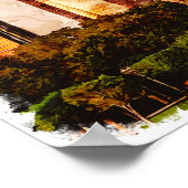 アブダビUAEウォーターカラースカイライン ポスター (角)