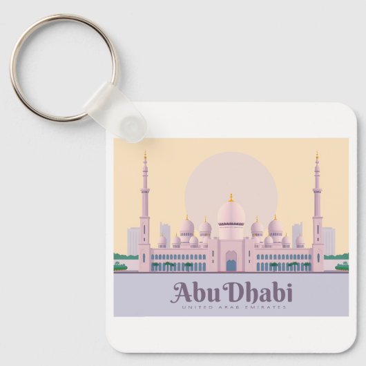 アブダビUAEパステルトラベル キーホルダー (正面)