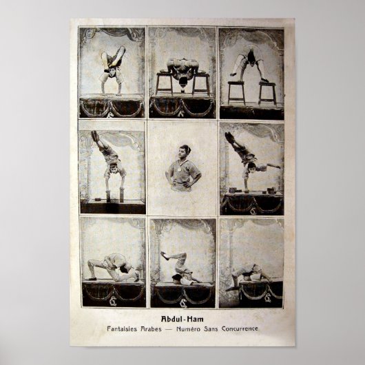 アブドゥルハムヴィンテージサーカスポスター ポスター (正面)