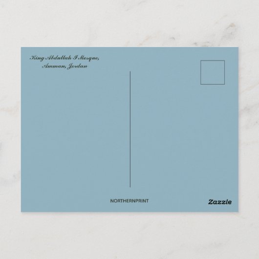 アブドラ王Iモスク・アンマン・ヨルダン ポストカード (裏面)